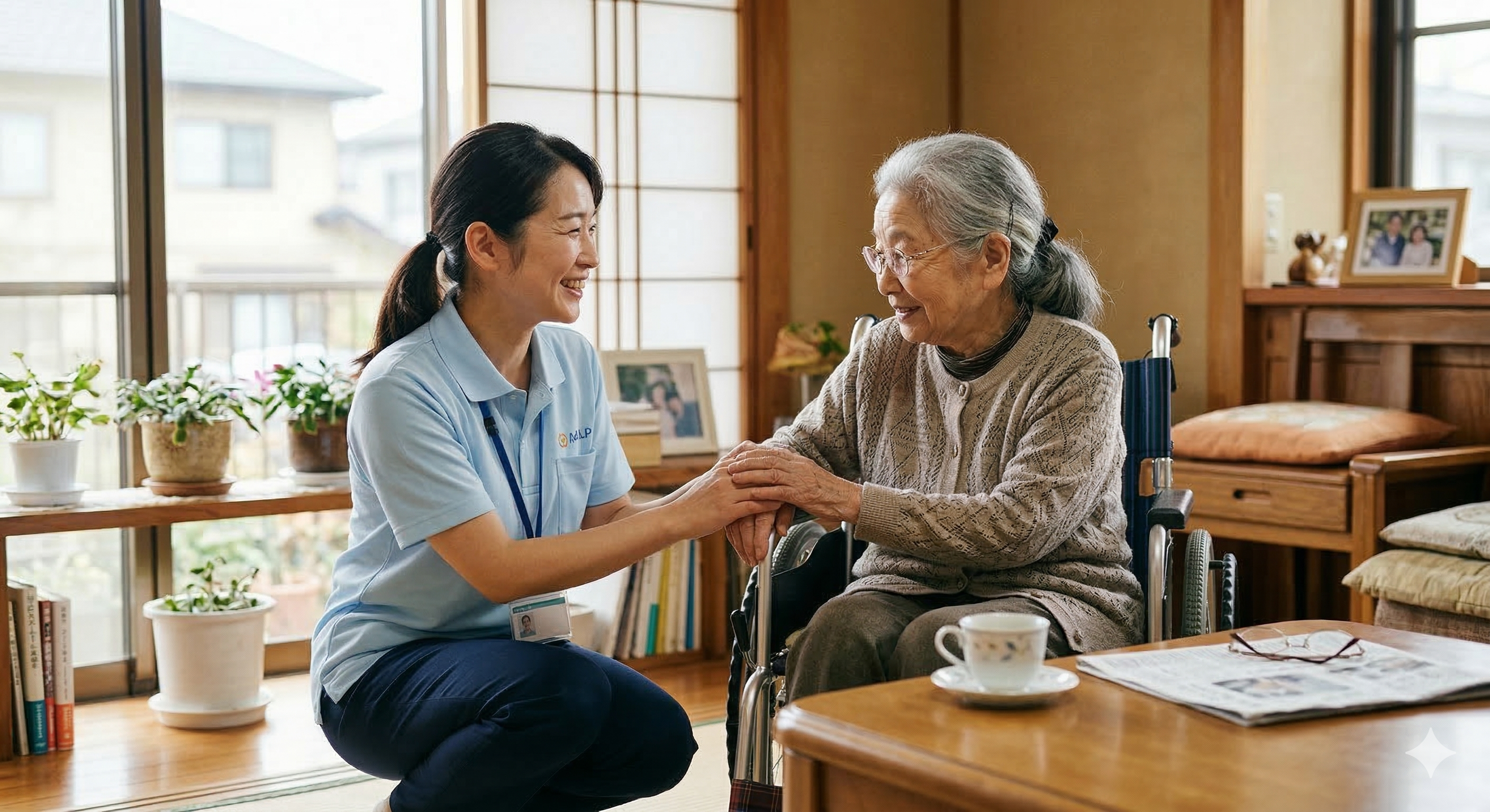 介護スタッフと利用者様